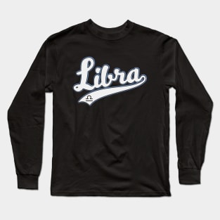 Libra Zodiac Sign Astrology Baseball Style September October Birthday Long Sleeve T-Shirt